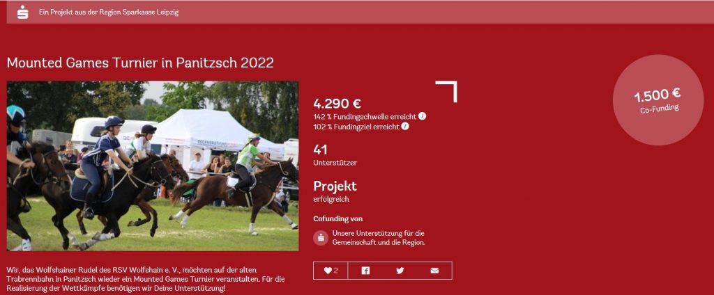 Unterstützung durch die Sparkasse